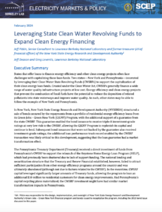 Leveraging State Clean Water Revolving Funds to Expand Clean Energy Financing